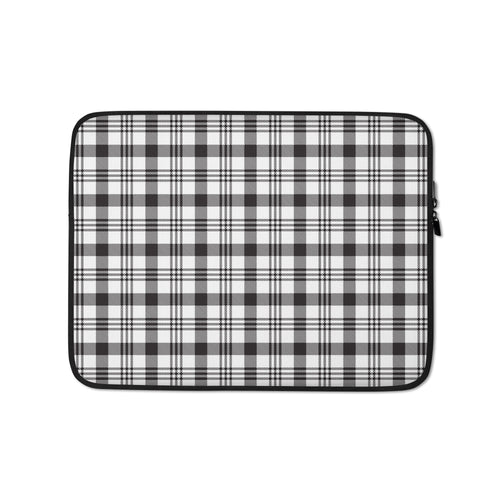 Black and White Plaid Laptop Sleeve