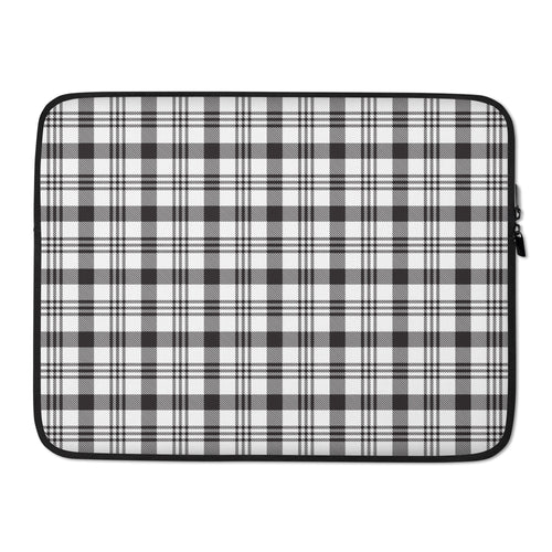 Black and White Plaid Laptop Sleeve